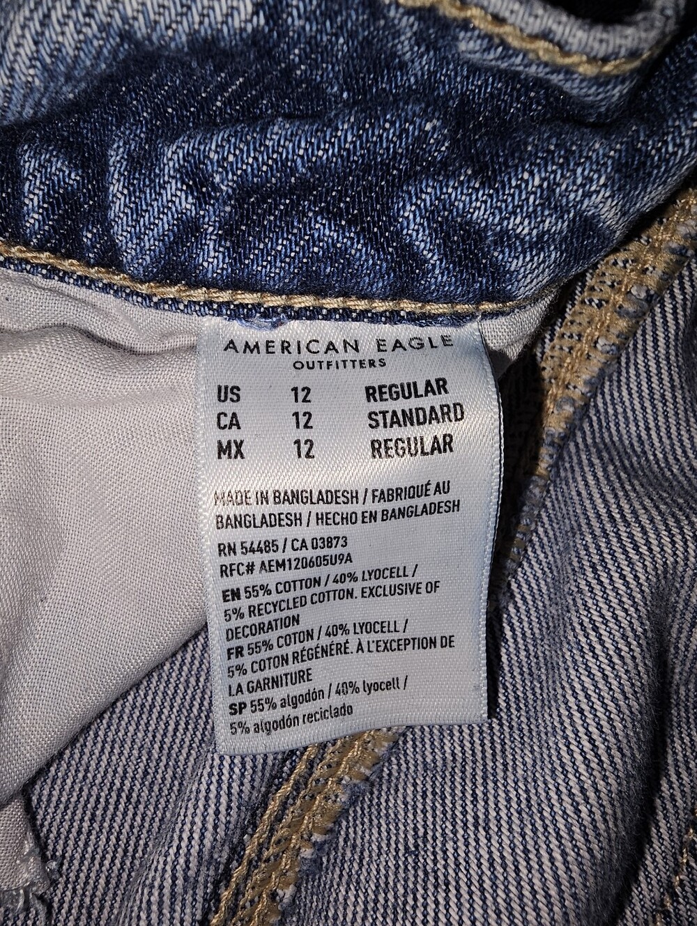 American Eagle Dreamy Drape Super Baggy High Rise Wide leg Denim Jeans - Picture 8 of 8